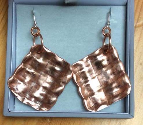 small copper earrings