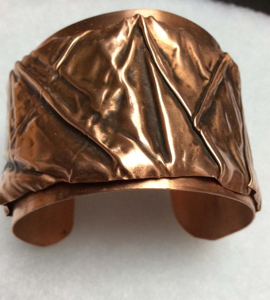 Foldformed copper bangle