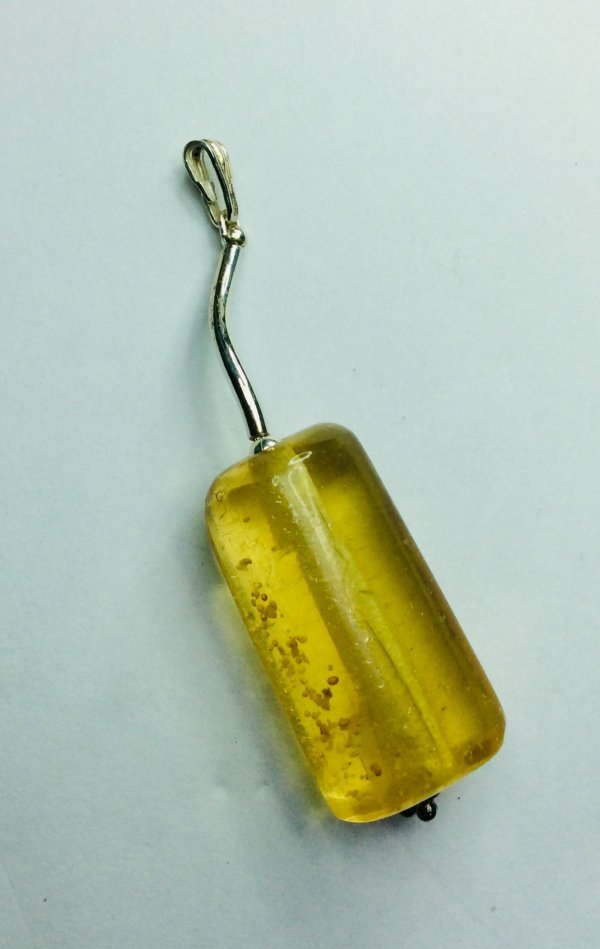 Colombian amber, sterling silver