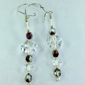 Egyptian crystal, czech crystal sterling silver