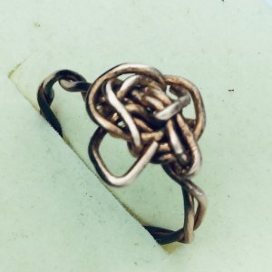 Copper wire twist ring